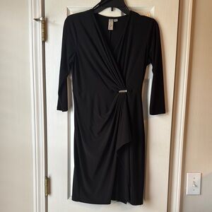 Elegant Black Wrap Dress